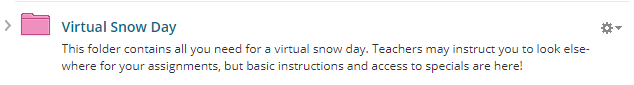 virtual snow day folder